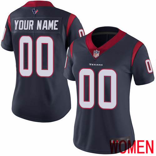 Limited Navy Blue Women Home Jersey NFL Customized Football Houston Texans Vapor Untouchable->customized nfl jersey->Custom Jersey